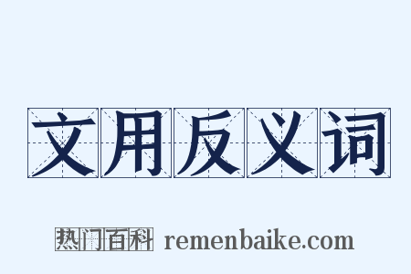 文用反义词是什么意思的图片
